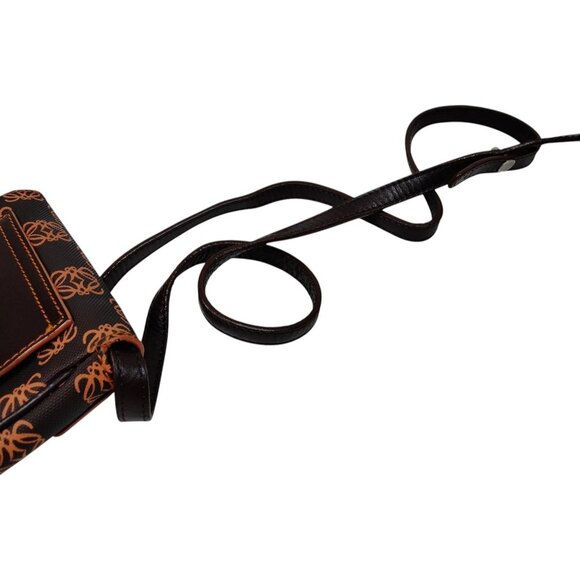 (L3) Authentic Loewe Crossbody Bag Brown PVC Luxury Vintage Designer Handbag - Picture 3 of 9